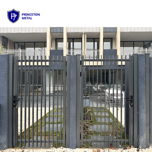 プリンストンブラックパワーコーティング金属ゲートシステムアルミゲートフェンスアルミメインゲート - Product Image 6