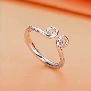 แหวนคู่ Hisera Golden Tungsten Electroplated Cudgel Ring สำหรับผู้ชายและผู้หญิง สไตล์เดียวกับ TikTok Journey West  แบบรัดแน่น - Product Image 4