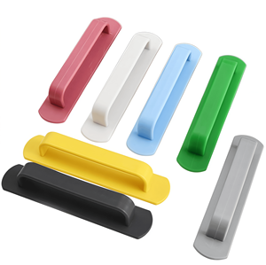 Poignées de meuble invisibles en ABS, sans perçage, auto-adhésives et à fixation par vis pour portes coulissantes et tiroirs - Product Image 1