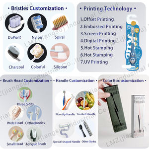 Großhandel Custom Private Label Günstige 12 Packungen Medium Hard Bristles Hanger Card Kunststoff Zahnbürste Hersteller - Product Image 4