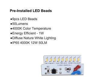 P2303 Bề Mặt Gắn 3 Năm ABS + PC 1 Wát SMD LED AC LED Vườn Tường Đèn LED Ngoài Trời Bước Ánh Sáng - Product Image 4