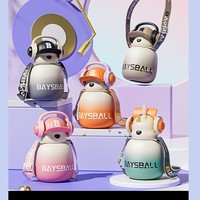 Bouteilles d'eau en plastique pour enfants de dessin animé mignon Kawaii bouteilles de motivation chapeau de Baseball écouteur ours tasses d'eau minérale tasses