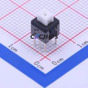 XKB5858-W-75 Push Button Switch Through hole Component (THT) Switch No Lock Rectangle Button Through Hole 100mA - Product Image 1