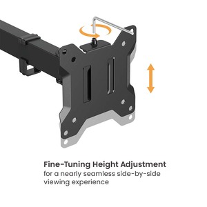 <span class=keywords><strong>Support</strong></span> de bureau réglable pour trois moniteurs LDT110-C034, fixation par pince, pour 3 <span class=keywords><strong>écran</strong></span>s de 17 à 32 pouces, poteau en acier, <span class=keywords><strong>support</strong></span> VESA - Product Image 2