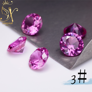 En popüler sentetik korindon taş 3 #5 #8 # korindon 0.8mm için 3.0mm yuvarlak parlak kesim yakut taşlar - Product Image 2