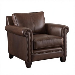 โซฟาหนังแท้คุณภาพสูง 3 ที่นั่ง สไตล์คลาสสิก นั่งสบาย ทนทาน เหมาะสำหรับห้องนั่งเล่น วิลล่า และโรงแรม - Product Image 4