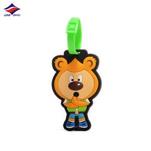 Longzhiyu 15 Years Manufacturer Custom PVC Luggage Tag <b>Suitcase</b> Baggage Handbag ID Tags <b>Label</b> Cartoon Style Travel Accessories - Product Image 6