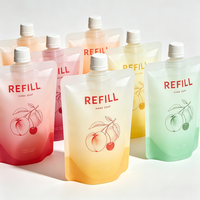 Emballage souple personnalisé sans BPA, type Doypack, pour yaourt, jus, sauces, aliments liquides et détergents, avec bec verseur