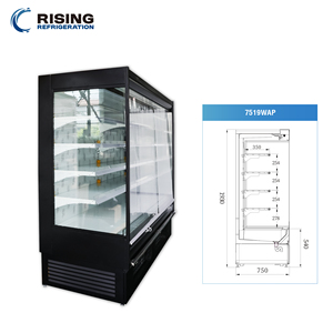 Vitrina Refrigerada Abierta con Cortina de Aire y Vidrio de Visión Completa para Supermercados, Ideal para Compras Impulsivas - Product Image 4