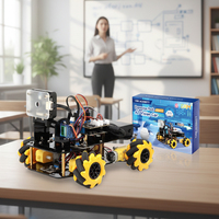 ACEBOTT Kit de Robot Educativo STEM Personalizado con IA y Visión Artificial, Coche DIY con Codificación Python, Kits de Robot Mecanum AI ESP32 4WD para Niños, Compatible con Arduino