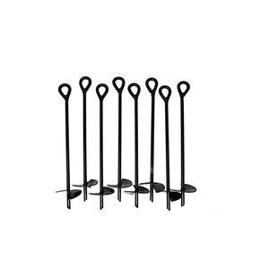 Nouveau produit Ancrage à vis au sol personnalisé Ancrage <span class=keywords><strong>de</strong></span> <span class=keywords><strong>poteau</strong></span> réglable en terre noire en acier - Product Image 2