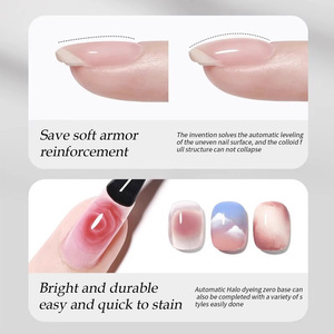 Kit de vernis à ongles gel UV transparent 7,5 ml – Base, primer, top coat, finition gel transparente – Séchage LED – Fournitures de manucure professionnelle - Product Image 4