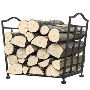 Estante de metal para leña de 3 niveles, rectangular, para almacenamiento en interiores y exteriores, organizador de leña para chimenea. - Product Image 5