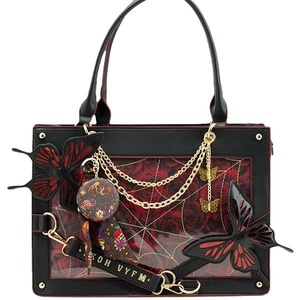 Phong cách tối hợp thời trang của phụ nữ Túi xách handmade cross-bodybag với bướm và thiết kế <span class=keywords><strong>web</strong></span> nhện thích hợp cho Halloween ma chủ đề - Product Image 2