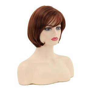 Chất lượng cao 12-inch đa màu ngắn mịn Bob tổng hợp tóc giả số lượng lớn mua - Product Image 2