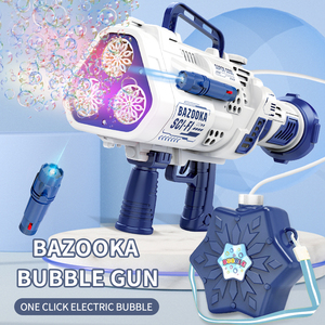 Juguetes ligeros Classic Pink Automatic <span class=keywords><strong>Bubble</strong></span> <span class=keywords><strong>Shooter</strong></span> Gun Toy Machine Mochila de plástico al por mayor para niños grandes y niños - Product Image 2