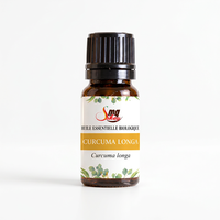 Huile Essentielle de Curcuma Bio de Madagascar, Distillée à la Vapeur, Extrait Naturel, Huile d'Aromathérapie Botanique pour Soins Corporels