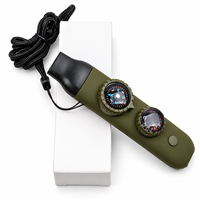 Sifflet de survie 7 en 1 avec boussole, thermomètre, lampe torche LED, loupe, compartiment de rangement pour la randonnée en plein air, le camping