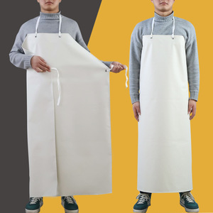 Delantal impermeable de goma blanca engrosada, 115x90cm, para trabajo en la cocina, resistente a ácidos y álcalis, para hombres y mujeres - Product Image 5