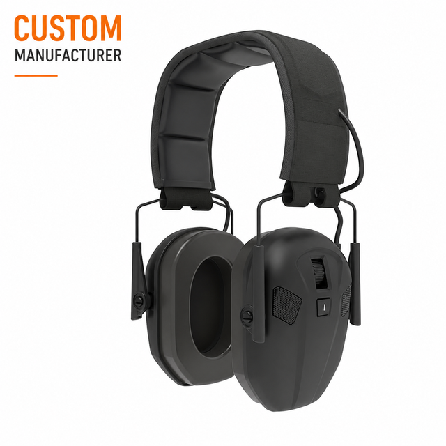 OEM Bluetooth 5.4 Work Ear Muffs with Dual-Mic NRR 23dB Noise Cancelling Crystal Clear Speech Foldable Earphones for Mowing