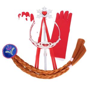 Hstyle nuovo prodotto regina elegante <span class=keywords><strong>Elsa</strong></span> principessa <span class=keywords><strong>Anna</strong></span> bacchetta magica + diadema di strass + corona per capelli + guanto SET regalo per ragazza - Product Image 1