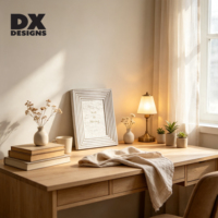 Bingkai Foto Kayu Rustic Farmhouse DX Designs, Ukuran 4x6 5x7 8x10 Inci, Warna Putih Antik Berlapis-lapis dengan Alur