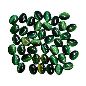 Natural Green Tiger Eye, Malachite & <b>Lapis</b> <b>Lazuli</b> Oval Cabochon Gemstones | Polished Loose Stones 5x7mm to 18x25mm, - Product Image 2