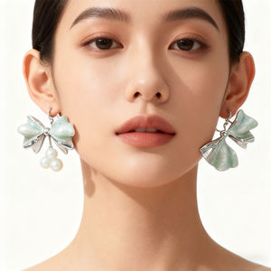 Pendientes de Borla con Flores para Mujer, Plateados en Plata Electrolítica, Estilo Bohemio Vintage de Lujo, al por Mayor, para Boda/Aniversario - Product Image 4