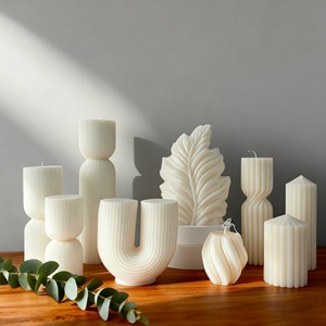 Velas Aromáticas Hechas a Mano <span class=keywords><strong>de</strong></span> Estilo Nórdico Minimalista, Decoración Atmosférica para el Hogar, Arreglos para Bodas, Forma Cilíndrica Geométrica - Product Image 3