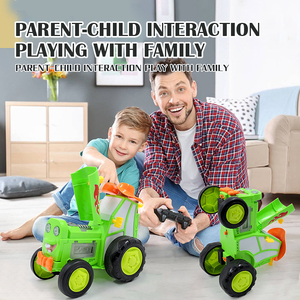 Voitures RC sauteuses avec musique et lumières, véhicule télécommandé infrarouge, camion jouet amusant qui marche sur son côté droit pour enfants - Product Image 3