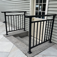 Balustrade extérieure résidentielle en métal, garde-corps en tube d'aluminium à double barre supérieure de couleur personnalisée pour patio et balcon