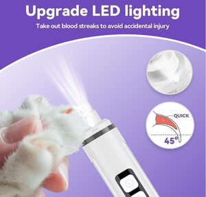 Meilleur vendeur mondial 2026, lime à ongles silencieuse Groom <span class=keywords><strong>Pro</strong></span>, lime à ongles silencieuse pour chien, réglage à 3 vitesses, lumière LED intégrée, sûre - Product Image 2