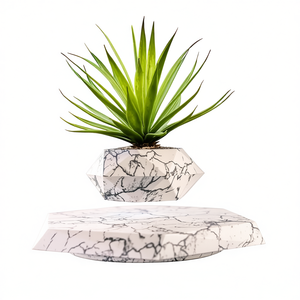 Maceta Levitante Magnética de Mármol, Decoración Inteligente para el Hogar, Oficina o Escritorio, Regalo - Product Image 1