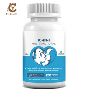 Compresse Masticabili Multifunzionali 10-in-1 per Cani e Gatti - Glucosamina, Olio di Pesce, Cardo Mariano - OEM/ODM Pet Benefit - Product Image 1
