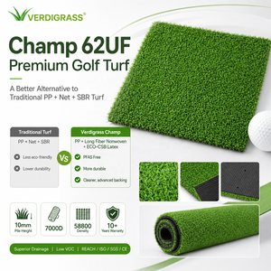 Césped Artificial Champ de 62UF Resistente a los Rayos UV de 10 mm <span class=keywords><strong>para</strong></span> <span class=keywords><strong>Terrazas</strong></span>, Putting Green y Jardines en Azoteas - Product Image 1