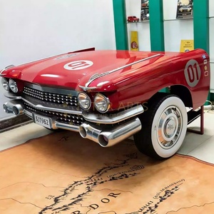 Bancone Reception a Forma di Auto <span class=keywords><strong>Vintage</strong></span> <span class=keywords><strong>Cadillac</strong></span>, Stile Industriale in Metallo per Ufficio o Bar - Product Image 1