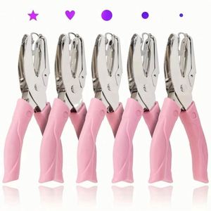 Perforadora de Papel para Scrapbooking con un Solo Orificio, Diseño de Estrella, Corazón y Círculo, Cortador de Formas para Manualidades, Perforadora Duradera - Product Image 1