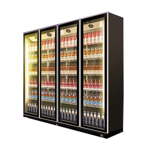 Congelador vertical con 4 puertas <span class=keywords><strong>de</strong></span> vidrio para supermercado, barra <span class=keywords><strong>de</strong></span> nevera <span class=keywords><strong>de</strong></span> cerveza Vertical <span class=keywords><strong>de</strong></span> 220V, compresor <span class=keywords><strong>de</strong></span> luz LED, congelador <span class=keywords><strong>de</strong></span> pantalla fría para restaurante - Product Image 5