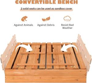 <span class=keywords><strong>Bac</strong></span> <span class=keywords><strong>à</strong></span> <span class=keywords><strong>sable</strong></span> <span class=keywords><strong>original</strong></span> en cèdre avec banquettes intégrées et housse Équipement de jeu extérieur en bois robuste pour enfants - Product Image 6