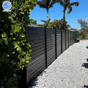 Vente en gros de <span class=keywords><strong>piscine</strong></span> extérieure bon marché intimité clôture en aluminium lamelle horizontale en métal <span class=keywords><strong>idées</strong></span> de clôture de jardin panneaux de clôture de maison de cour - Product Image 3