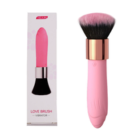 Pinceau vibrant discret pour clitoris, vente en gros, pinceau de maquillage vibrant, vibrateur pratique pour les voyages