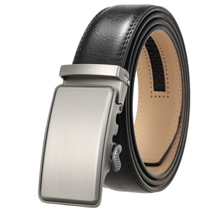 Cintura in vera pelle da uomo con cricchetto per fibbia all'ingrosso in vera pelle per gli uomini - Product Image 3