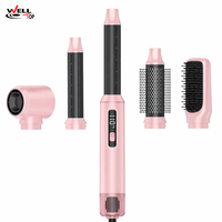 Ensemble de coiffure multifonction 5 en 1 avec logo personnalisé, sèche-cheveux, fer à boucler, brosse à air chaud, volumateur, fabricant OEM, vente en gros