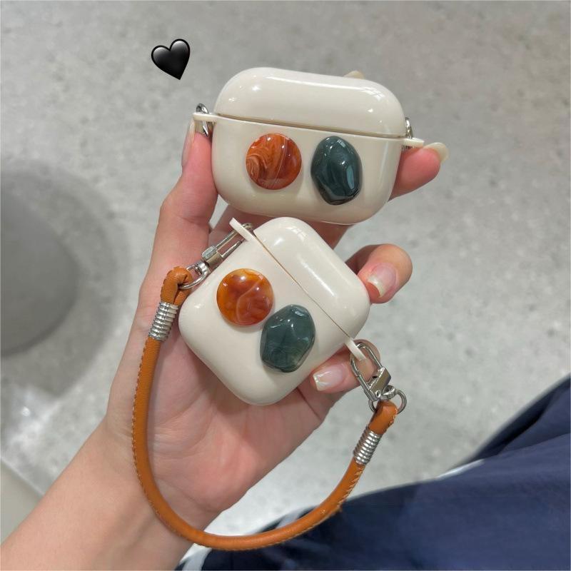 Milky Coffee Color 3D Brown-Green Gem