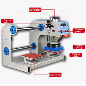 Machine <span class=keywords><strong>pneumatique</strong></span> Offre Spéciale de presse de la chaleur de double station pour le T-shirt et le sac d'impression de sublimation - Product Image 2