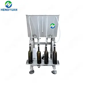 Máquina de llenado de sifón de presión negativa, equipo de dosificación de líquido de botella lineal semiautomático, HYSN-L