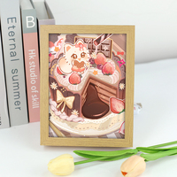 Cadre photo LED acrylique personnalisé Anime avec couleurs réglables, boîte à lumière pour peinture d'ombre, idéal pour la décoration de chambre