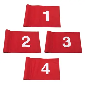 4 Peças Numeradas Bandeiras De Golfe com Tubo Inserido 20 'L x 14' H Colocando Verde Mini Golf Bandeira Set