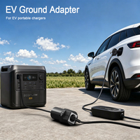 Adaptateur portable d'extension de chargeur de véhicule électrique sans fil de terre, prises personnalisées pour l'UE, les États-Unis, le Brésil, l'Inde