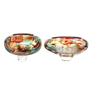 Art <strong>Glass</strong> Object HandBlown Multi Color Fused <strong>Glass</strong> Oval <strong>Pebble</strong> Sculpture Centerpiece Bud <strong>Vases</strong> <strong>for</strong> Hotel Villa Luxury Decor - Product Image 4